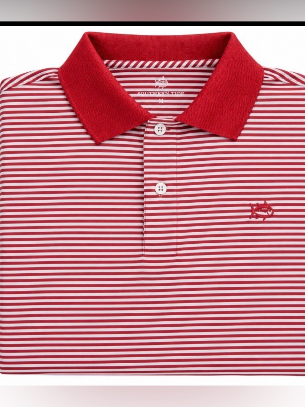 NWT Southern Tide Salsa Ref Frederick Striped Polo Men’s Short Sleeves Pique S